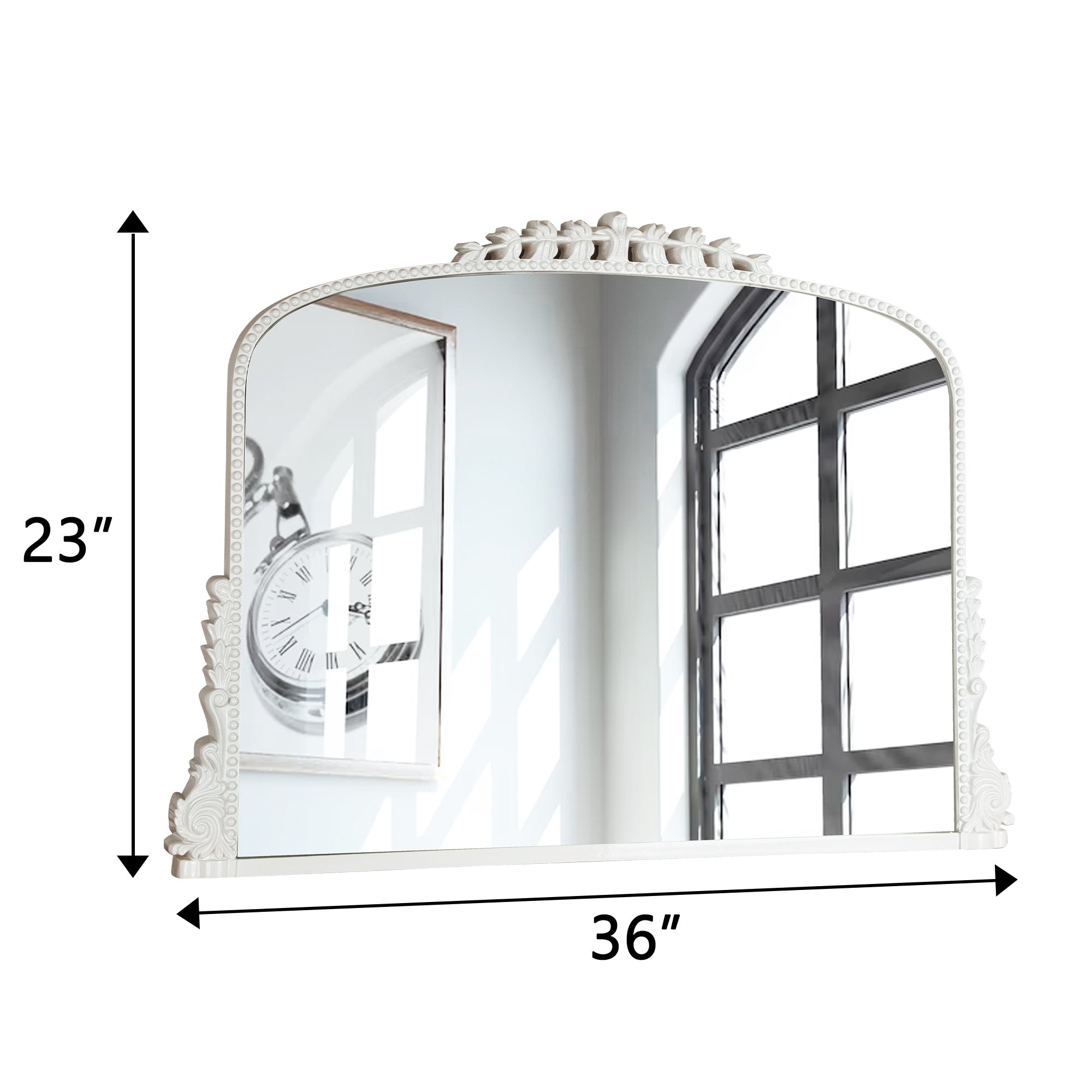 Specchio da parete ad arco, specchi decorativi barocchi - 36×23