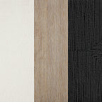 Sgabello da bar Beacon Bohemian Boucle, sedia imbottita alta fino al bancone con struttura in legno massello e schienale in giunco ​​intrecciato