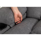 Poltrona girevole beige con massaggio, riscaldamento e ricarica USB