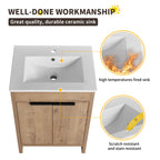 Beingnext 24/30/36 Mobile bagno con lavabo, mobile bagno indipendente con anta a chiusura ammortizzata e ripiano regolabile