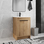 Beingnext 24/30/36 Mobile bagno con lavabo, mobile bagno indipendente con anta a chiusura ammortizzata e ripiano regolabile