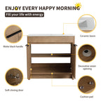 Beingnext 24/30/36 Mobile bagno con lavabo, mobile bagno indipendente con anta a chiusura ammortizzata e ripiano regolabile