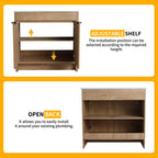 Beingnext 24/30/36 Mobile bagno con lavabo, mobile bagno indipendente con anta a chiusura ammortizzata e ripiano regolabile