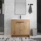 Beingnext 24/30/36 Mobile bagno con lavabo, mobile bagno indipendente con anta a chiusura ammortizzata e ripiano regolabile