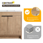 Beingnext 24/30/36 Mobile bagno con lavabo, mobile bagno indipendente con anta a chiusura ammortizzata e ripiano regolabile