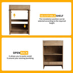 Beingnext 24/30/36 Mobile bagno con lavabo, mobile bagno indipendente con anta a chiusura ammortizzata e ripiano regolabile