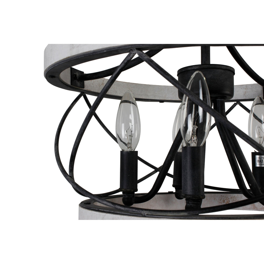 Bella Depot Lampadario rustico in legno a 5 luci con illuminazione dimmerabile, lampada a sospensione regolabile da 15,7 pollici per isola cucina