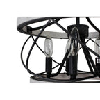 Bella Depot Lampadario rustico in legno a 5 luci con illuminazione dimmerabile, lampada a sospensione regolabile da 15,7 pollici per isola cucina