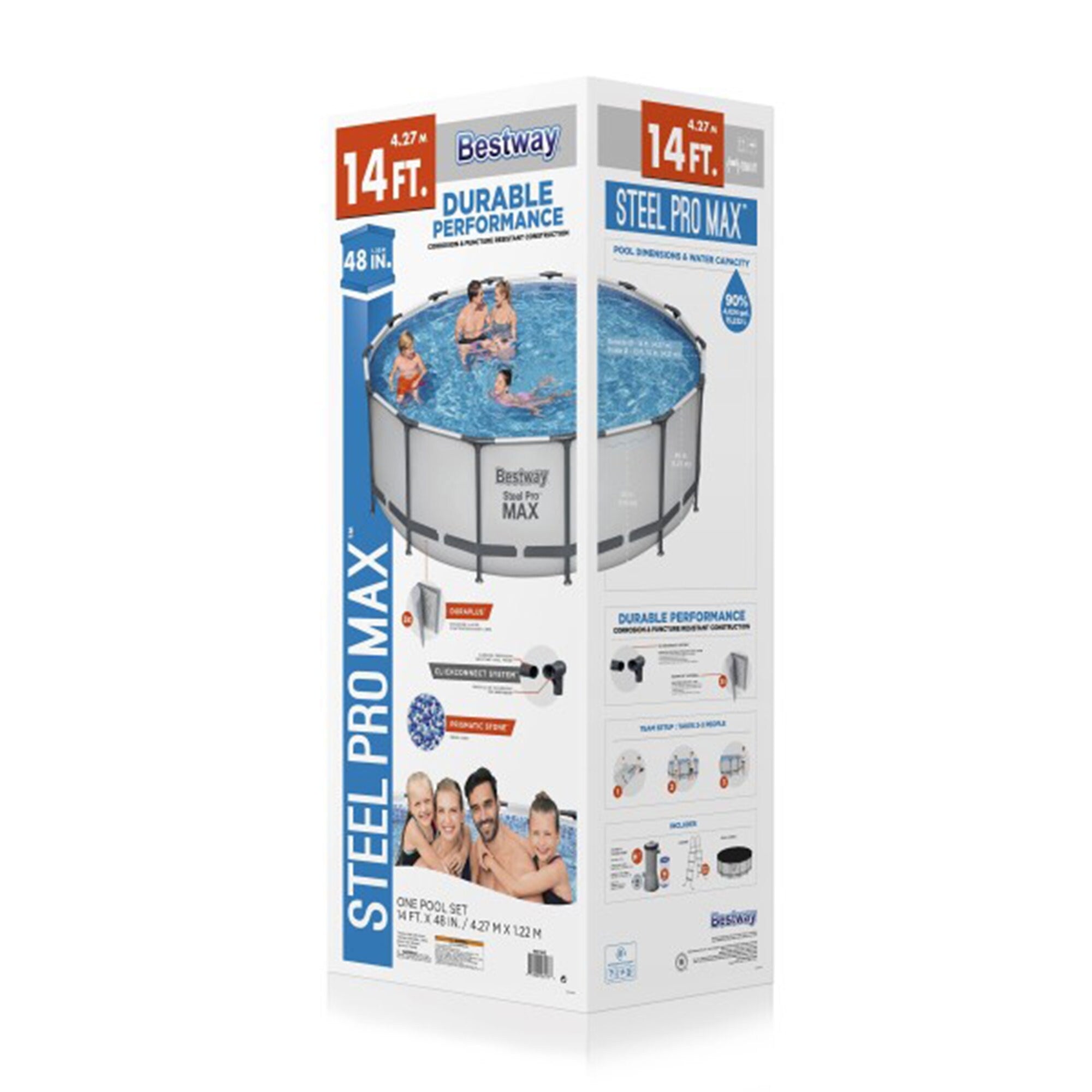 Piscina fuori terra rotonda Bestway Steel Pro MAX con pompa e copertura
