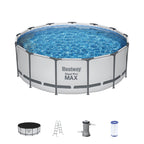 Piscina fuori terra rotonda Bestway Steel Pro MAX con pompa e copertura