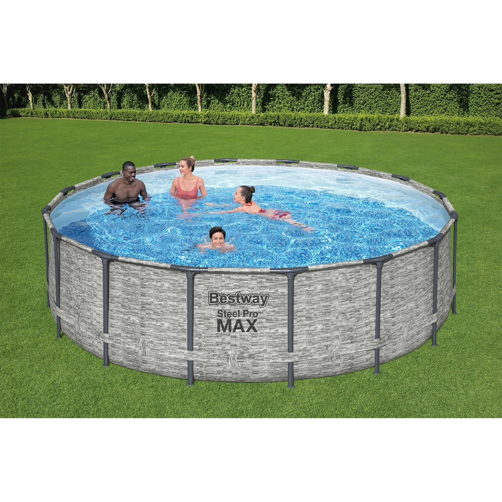 Piscina fuori terra rotonda Bestway Steel Pro MAX con pompa e copertura