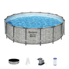 Piscina fuori terra rotonda Bestway Steel Pro MAX con pompa e copertura