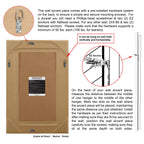 Specchio da parete rettangolare smussato trasparente HD per bagno, toeletta, specchi da camera da letto, 3 misure