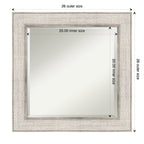 Specchio da parete per bagno in legno bisellato - Cornice Trellis Silver - Trellis Silver