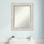 Specchio da parete per bagno in legno bisellato - Cornice Trellis Silver - Trellis Silver
