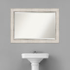 Specchio da parete per bagno in legno bisellato - Cornice Trellis Silver - Trellis Silver