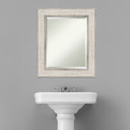 Specchio da parete per bagno in legno bisellato - Cornice Trellis Silver - Trellis Silver