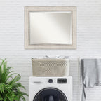 Specchio da parete per bagno in legno bisellato - Cornice Trellis Silver - Trellis Silver