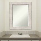 Specchio da parete per bagno in legno bisellato - Cornice Trellis Silver - Trellis Silver
