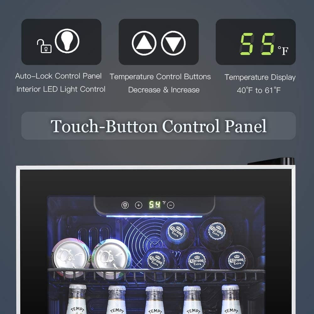 Frigorifero per bevande - Mini frigorifero con porta in vetro da 120 lattine