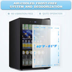 Cantinetta frigo da 4,4 piedi cubi con luci LED e pulsanti touch, ripiani rimovibili, meno di 38 dB