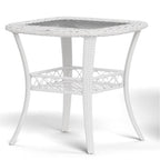 Biloxi Outdoor WhiteOutdoor Wicker Swivel Glider Patio Set (3 pezzi)