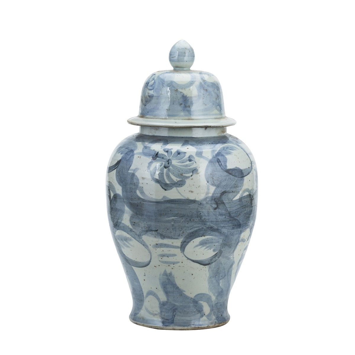 Vaso da tempio floreale Silla in porcellana blu e bianca