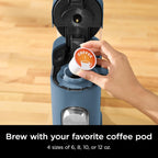 Macchina per caffè monodose blu, compatibile con K-Cup, serbatoio da 56 once, 6 formati di infusione da 24 once, compatta
