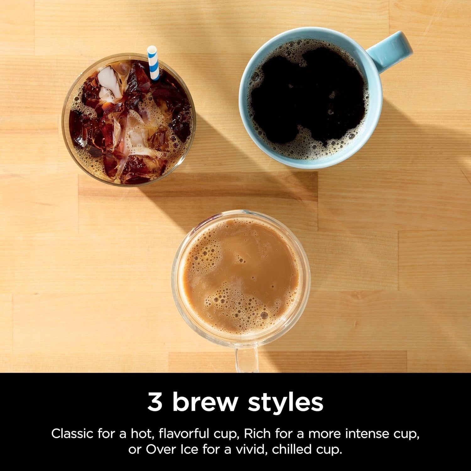 Macchina per caffè monodose blu, compatibile con K-Cup, serbatoio da 56 once, 6 formati di infusione da 24 once, compatta