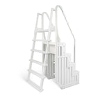 Blue Wave Easy Pool Step con scala esterna per piscine fuori terra - 32,5 pollici di larghezza x 56 pollici di profondità x 81 pollici di altezza