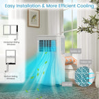 Condizionatori d'aria portatili Bossin 8000BTU (Ashrae), 5000BTU (SACC) 3 in 1 con telecomando, refrigeratore d'aria portatile Quiet Room - 880 V