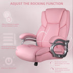 Sedia da ufficio Bossin Big and Tall Executive, sedia ergonomica con supporto lombare regolabile da 500 libbre, schienale alto in pelle PU per computer