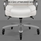 Sedia da ufficio Bossin Big and Tall Executive, sedia ergonomica con supporto lombare regolabile da 500 libbre, schienale alto in pelle PU per computer