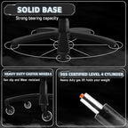 Sedia da ufficio Bossin Big and Tall Executive, sedia ergonomica con supporto lombare regolabile da 500 libbre, schienale alto in pelle PU per computer