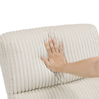 Poltrona reclinabile manuale girevole in velluto a coste Braidy