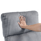 Poltrona reclinabile manuale girevole in velluto a coste Braidy