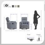 Poltrona reclinabile manuale girevole in velluto a coste Braidy