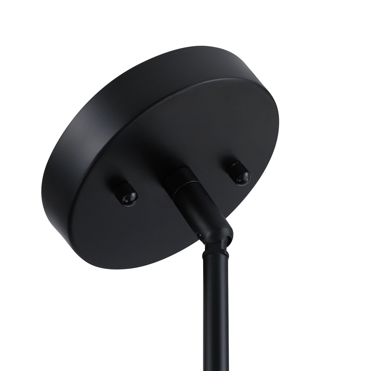 Lampadario a tamburo Breaux a 4 luci in legno impiallacciato con baldacchino nero - 22 pollici di larghezza