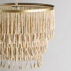 Lampadario con perline naturali Brittany di Kosas Home