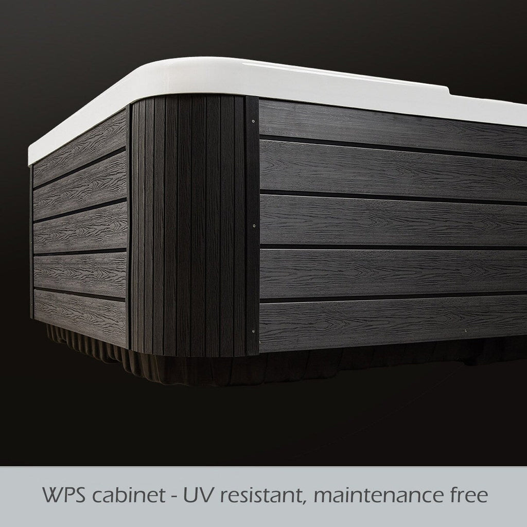 Buenospa Jersey 6 - 46 persone - Vasca idromassaggio a getto, bianco ghiaccio, grigio con ozono e luci a LED