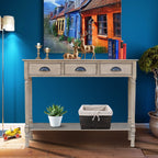 Tavolo da ingresso consolle a 3 cassetti Burlington Wood