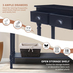 Tavolo da ingresso consolle a 3 cassetti Burlington Wood