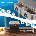 Tavolo da ingresso consolle a 3 cassetti Burlington Wood