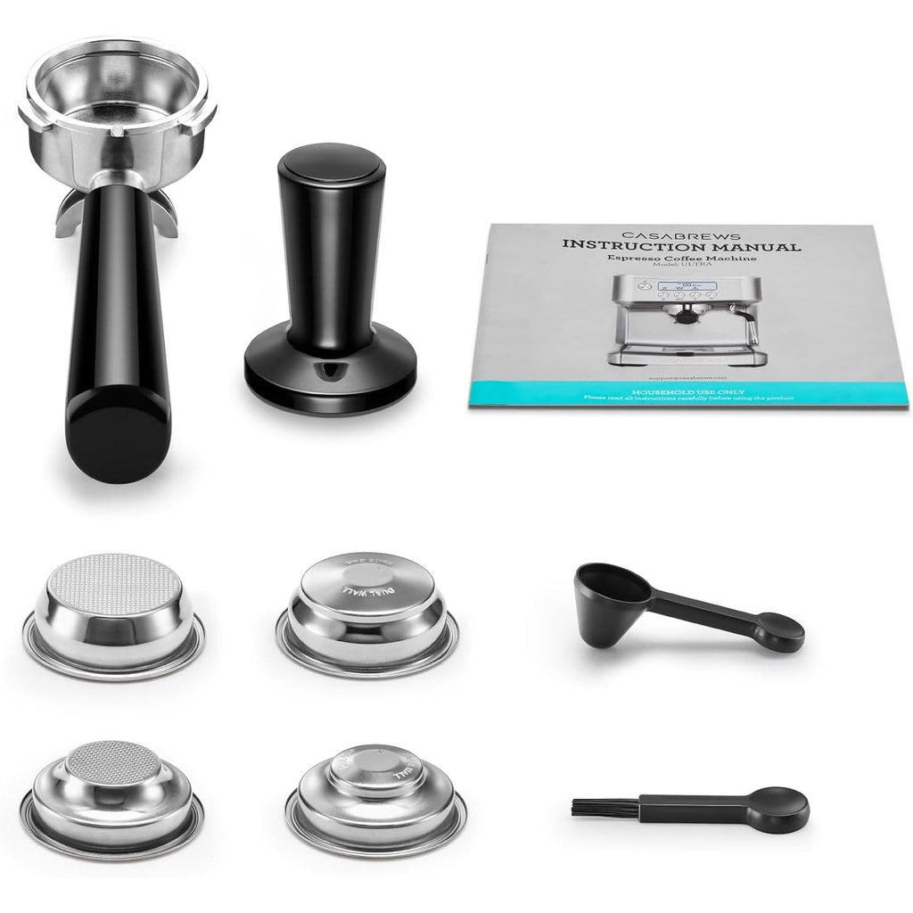 CASABREWS Ultra Macchina per caffè espresso tutto in uno con display LCD, argento