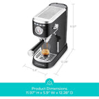CASABREWS CM5418 Macchina per caffè espresso 20 bar con lancia vapore per schiuma di latte