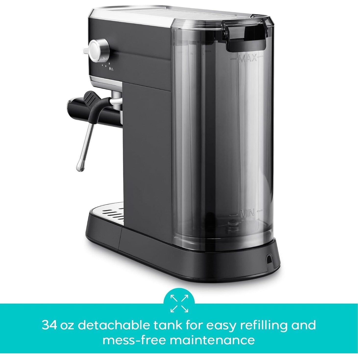 CASABREWS CM5418 Macchina per caffè espresso 20 bar con lancia vapore per schiuma di latte