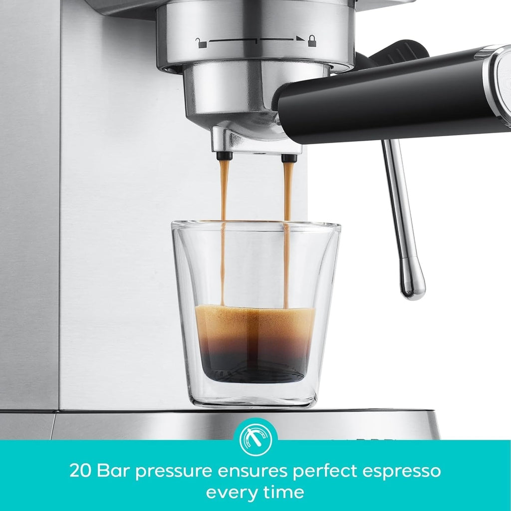 CASABREWS CM5418 Macchina per caffè espresso 20 bar con lancia vapore per schiuma di latte