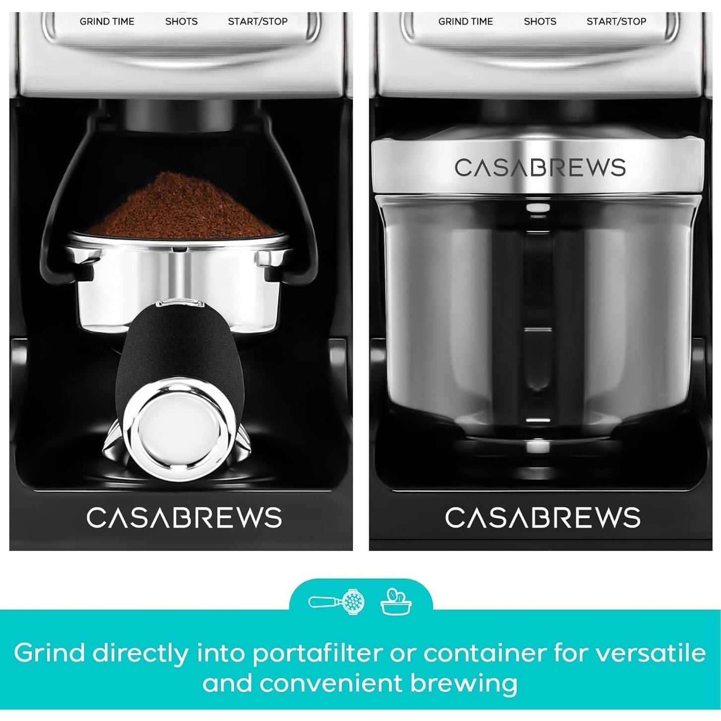 CASABREWS Tornado Macinacaffè elettrico conico argento - N/D