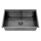 Lavello da cucina sottotop CB HOME da 32'' in oro, lavello da cucina in acciaio inox/nero da incasso, lavello da cucina a una vasca con accessori