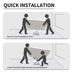 Vasche da bagno autoportanti in acrilico CB HOME da 59''/67'', vasche da bagno con un solo lato contro la parete, troppo pieno a sinistra/destra